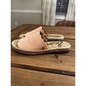 Sam Edelman Andy Pink Leather Casual Travel Espadrille Slide Sandals Size 6.5